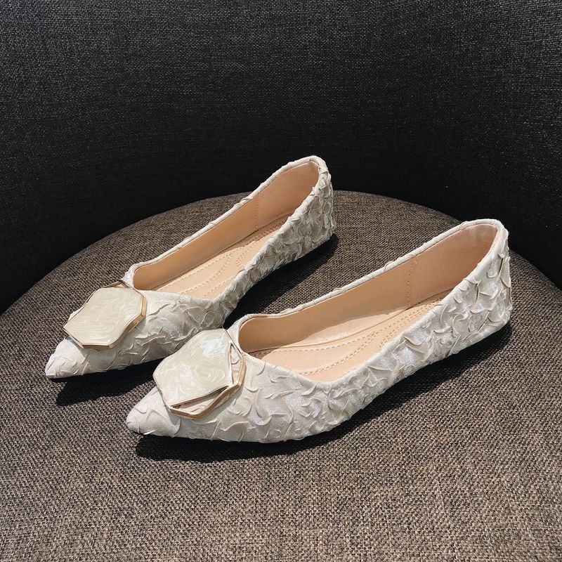 Korean Daily Lifestyle - Damen-Flachschuhe mit spitzer Zehenpartie und quadratischer
