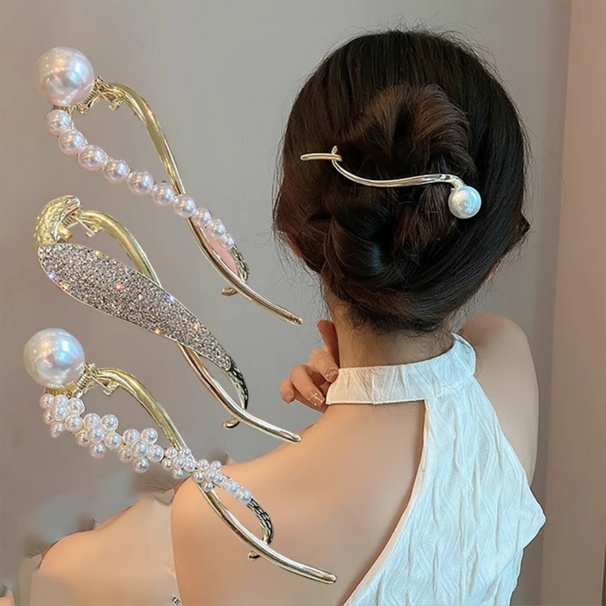 Elegante Glitzer-Perlen-Haarsp – Lifestyle Of Korean Bewertung und Preis